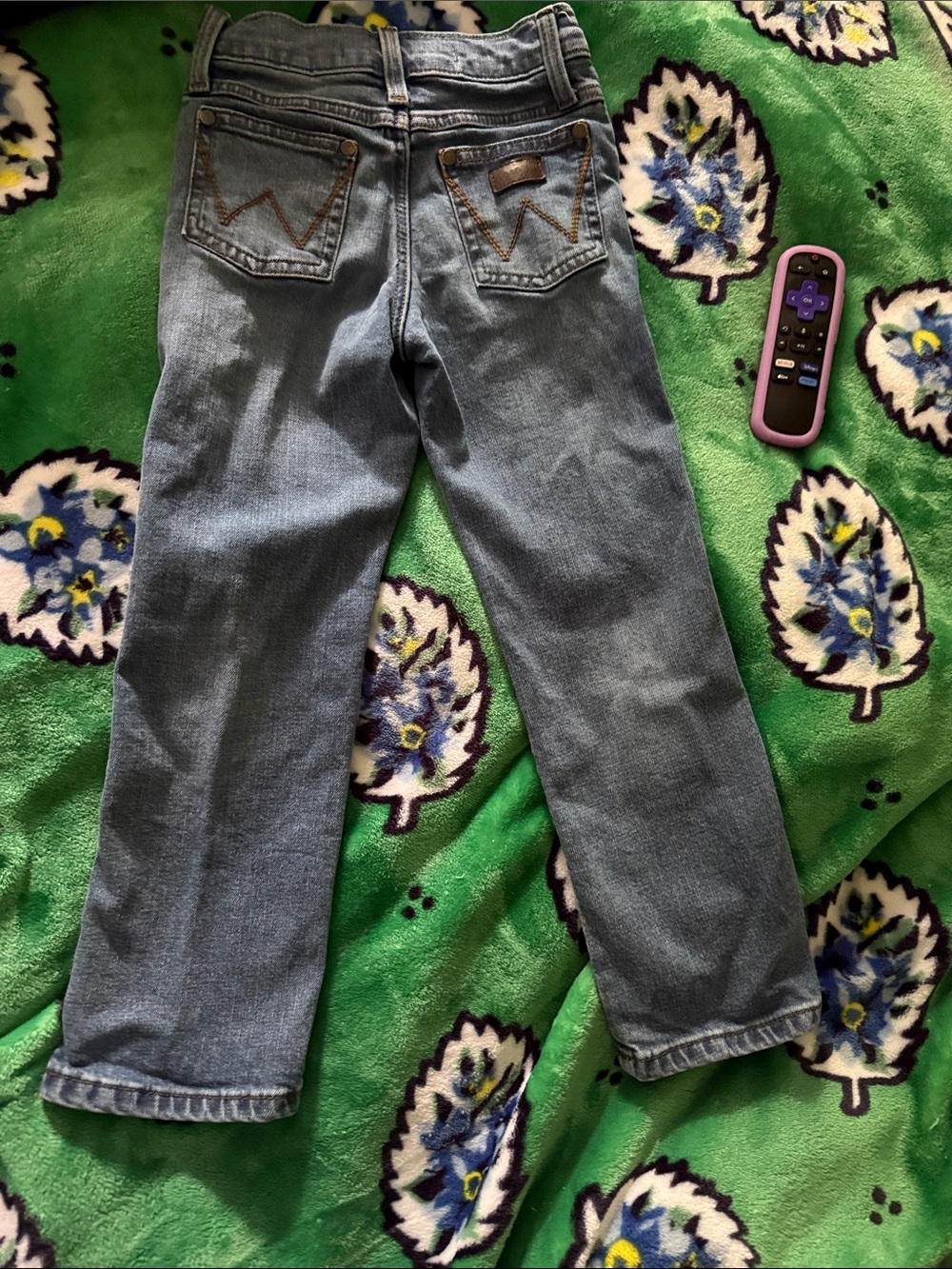 Wrangler Light Blue Kids Straight-Leg Jeans